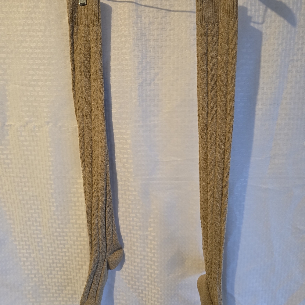 Tan Cable Knit Tights